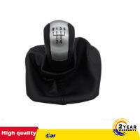 Free Shipping For Skoda Octavia A5 2004 2005 2006 2007 2008 New 5 Speed Car Gear Shift Knob With Black Leather Boot silver cap