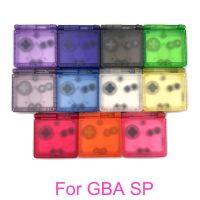 J93เย็นชัดเจนสำหรับ GBA SP อะไหล่ฝาครอบตัวเครื่องสำหรับ Game Boy Advance SP