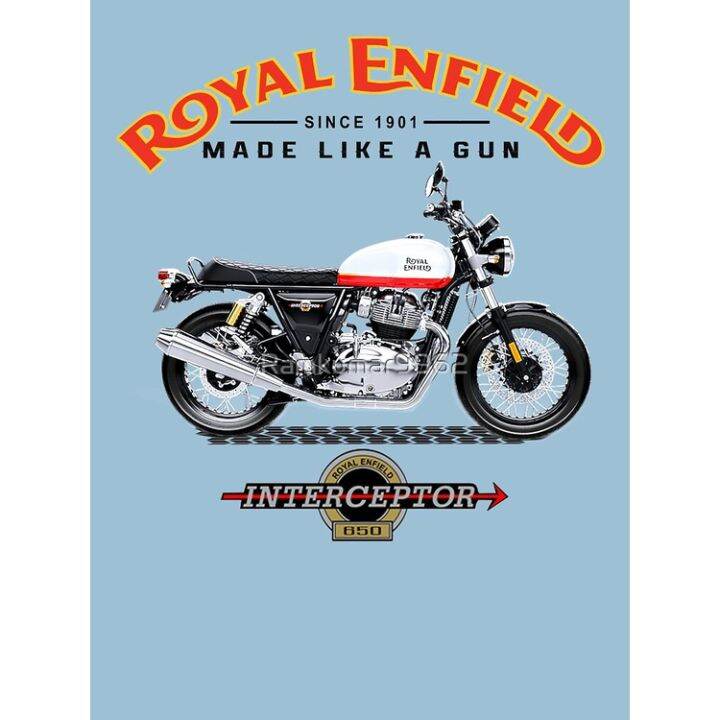 ความร้อน-รถจักรยานยนต์-the-royal-enfield-interceptor-essential-t-shirt-เสื้อยืดพิมพ์ลาย-เสื้อยืดคู่รักs-5xl