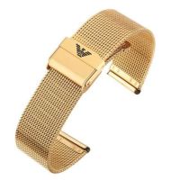 Armani Watch Band Original Womens Steel Strap สาย Stainless Steel Braided Mesh Strap AR1681 1680 1876 1956 สร้อยข้อมือ