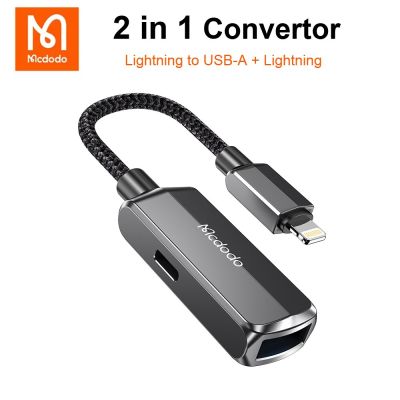 Mcdodo 2 in 1 USB to lightning OTG Converter Fast Charging Adapter For iPhone 14 13 12 Pro Max U Disk Flash Drive Data Converter