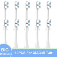 ♘✺ 10pcs For Xiaomi Mijia T301 Replacement Brush Heads Sonic Electric Toothbrush Heads Protect Soft DuPont Suitable Nozzles