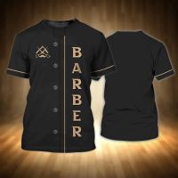 2023 Hot in Barber Shop Mens T-shirt Top 3D Print Custom Cotton Short Sleeve Pullover tee Summer new T-shirt