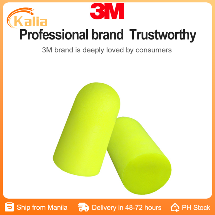 3M Bullet Type Foam Earplugs Can Be Reused Safety Silicone Anti Noise