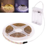 [Qingxin fabrics] DC 5V แบตเตอรี่ใช้งานขนาดเอเอแถบไฟ LED SMD 3528 60Leds /M ยืดหยุ่นแถบไฟ LED เทปไดโอดริบบิ้นกันน้ำ0.5M 1M 2M 3M 4M 5M