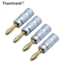 10pcs/lot Speaker Banana Plug Connectors 24k Gold Plated 4mm Banana Male Plug Wire Connector Audio Adapter