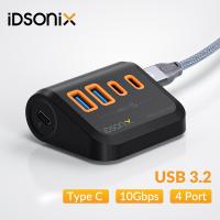 iDsonix USB Hub 3.2 Splitter Adapter Multi Ports Socket with SD Card Reader Type C PC HUB USB 3.0 for Lenovo Xiaomi Macbook Pro USB Hubs