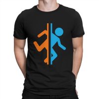 Blue And Orange T Shirts For Men Cotton Fashion For Male T-Shirt Crewneck Portal Tees Short Sleeve Tops Birthday Gift