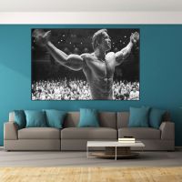 สร้างแรงบันดาลใจเพาะกาย Arnold Schwarzenegger Portrait ภาพวาดผ้าใบพิมพ์ภาพฟิตเนสสำหรับ Gym Room Wall Decor Poster