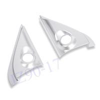 2Pcs ABS Chrome Car modeling Inner Front Door A Pillar Speakers Cover Trim Fit For Mitsubishi Outlander Accessories 2015 - 2019