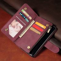 Leather Wallet For OPPO A91/A9 2020/A31 Case Magnetic Zipper Wallet Mobile Retro Wallet Flip Card Stand