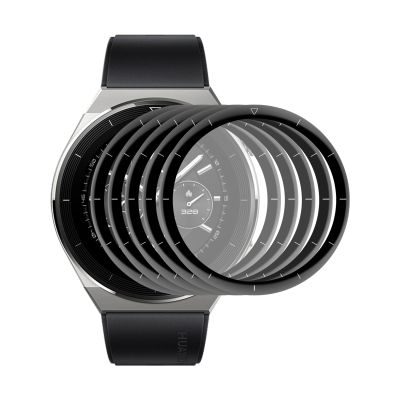 5ชิ้นสำหรับนาฬิกา Huawei GT 3 Pro 46มม. ENKAY 3D ป้องกันทุกส่วนของเครื่องขอบ PC นุ่ม + ฟิล์มจอ HD PMMA สำหรับนาฬิกา (ลดราคาเอง)