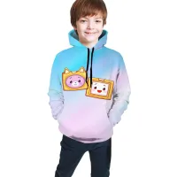 2021 Kids Lankybox Zip Cotton Coat Hoodies Sweatshirt Cardigan Jacket Xmas Gifts