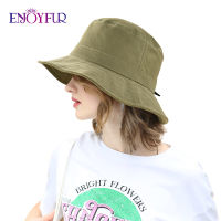 ENJOYFUR Women Sun Hats Summer Cotton Hip Hop Gorros Bucket Caps For Men Uni UV Protection Beach Cap Casual FIshing Hat New