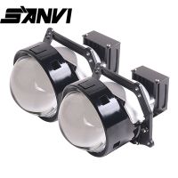 Sanvi A12 3.0 inch 12vCar Bi LED Projector Lens Headlight 110W 6000K Angel Eyes Mask LHD RHD For H4 H7 9005 Car Accessories Bulbs  LEDs  HIDs