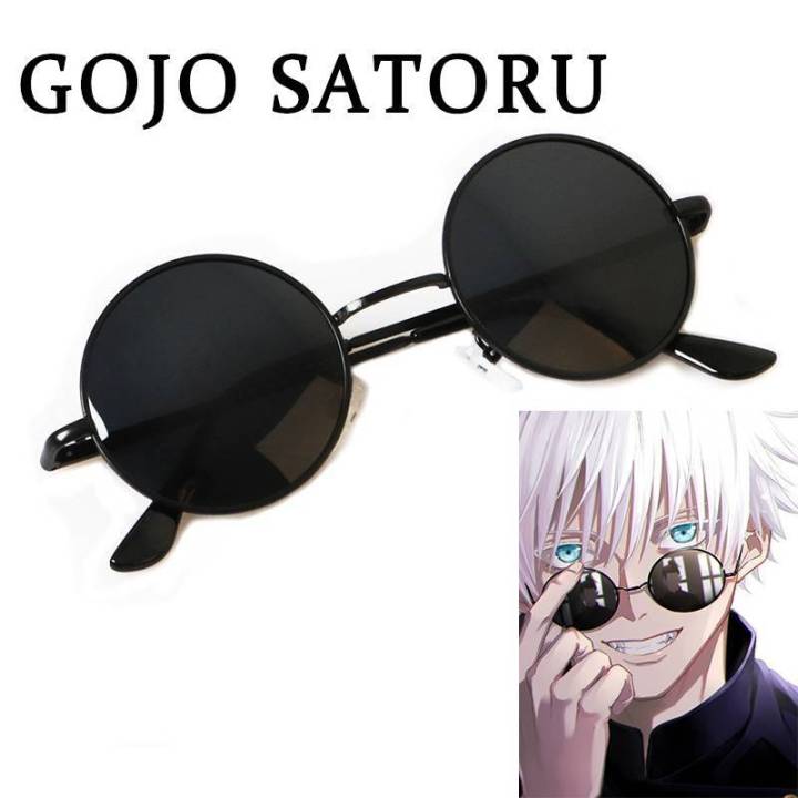 CZQ# Jujutsu Kaisen Gojo Satoru Cosplay Props Anime Round Frame Eyewear ...