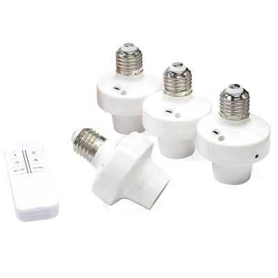 Remote Control Light Socket E27 Bulb Socket Adapter WIFI Intelligent Voice Light Socket White
