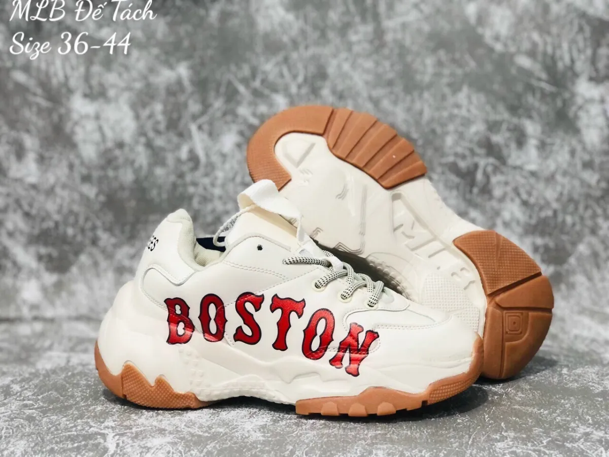 Giày Sneaker MLB Nam Nữ Chunky Liner Low Boston Red Sox Beige  3ASXCA12N43BGS  Hàng Chính Hãng Bounty Sneakers