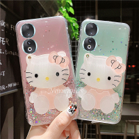 เคสโทรศัพท์มือถือ2023ใหม่สำหรับ HONOR 90 / Honor 90 70 Lite 5G เคสประกายเลื่อมแฟชั่นพร้อมเคสทีพียูนุ่มโปร่งใสกระจกแต่งหน้ารูปตัวการ์ตูนน่ารัก