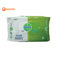 Dettol ผ้าเช็ดทำความสะอาดผิวมือแบบเปียก จำนวน 50 ชิ้น