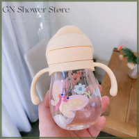 GNStore[COD] 250ml Baby Sippy Water CUP KID Handle เรียนรู้การให้อาหารดื่มขวดต่อต้านการสำลักกับ Gravity Ball KIDS Training CUP with straw