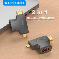 Vention Mini HDMI Adapter Gold Plated Mini HDMI To Standard HDMI Connector Converter สำหรับกล้องแท็บเล็ตทีวีโปรเจคเตอร์ Mini HDMI