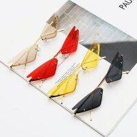 [The newest] Personalized small-frame butterfly-shaped decorative sunglasses trendy female Douyin anchor style rimless red cat-eye avant-garde and fashionable