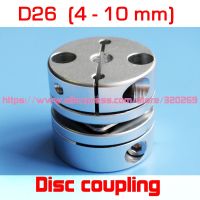 【CW】 2PCS Servo Motor Shaft Coupling Aluminum Single Disc Coupler Disk D26 L26 5 6 6.35 8 10Mm