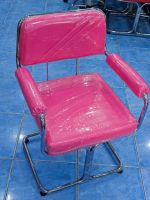 เก้าอี้ลูกค้าเสริมสวย ทำผม แต่งหน้า ทำเล็บ  สีชมพู ค่าส่งถูกทั่วไทย (เก้าอี้ฮ่องกง)