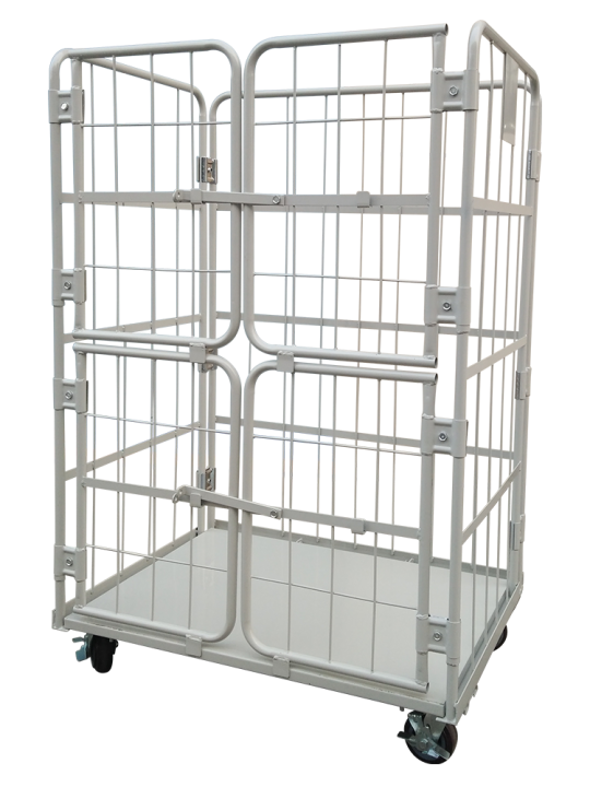 Lingye logistics turnover trolley folding mobile storage cage ...