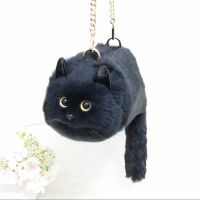 New Kawaii Simulation Cute Cat Backpack Lifelike And Fake Cat Shape Backpack Children Outdoor Plush Toys Cartoon Gifts