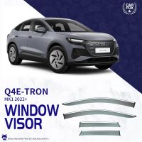 สำหรับ Audi Q4 E-Tron กระบังหน้าต่างที่กันสภาพอากาศ Se คิ้วกระจกรถที่บังแดดหน้ารถยนต์อุปกรณ์ตกแต่งรถยนต์ที่กันสภาพอากาศ