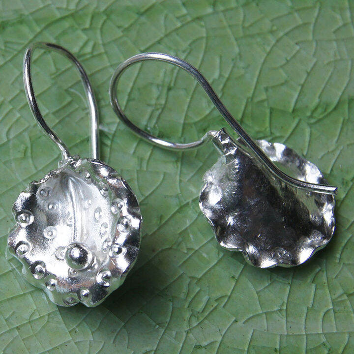 thai-uniq-flower-earrings-pure-silver-karen-hill-tribe-ดอกไม้ตำหูเงินกระเหรี่ยงทำจากมือชาวเขางานฝีมือสวยชาวต่างชาติชอบมาก-สวยงาม-เท่-สวยเด่น-สดุดตา