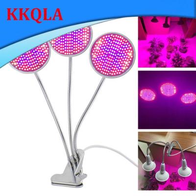 QKKQLA 3 head 200 led grow light growlight full spectrum plant lamp hydro UV IR red blue grow tent box indoor Hydroponics greenhouse