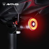 ﹍✸ Antusi Q5 Flashlight For Bicycle Rear Light Auto Start/Stop Brake Sensing Waterproof LED USB Charging Bike Cycling Taillight