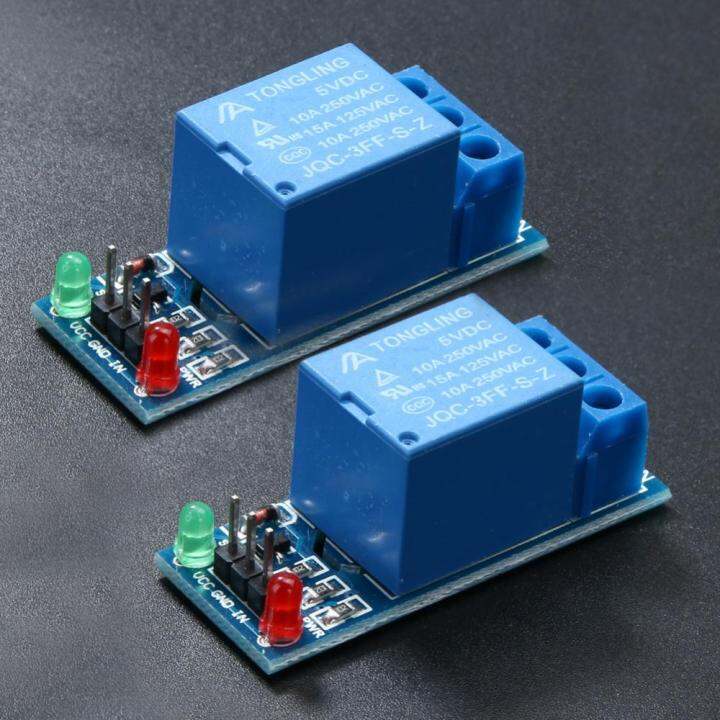 โมดูลสวิตซ์-nbsp-รีเลย์-dc-5v-1ช่องสัญญาณ2ชิ้นสำหรับ-arm-avr-arduino-raspberry-pi