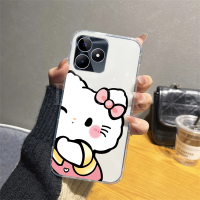 เคสโทรศัพท์นิ่มลายการ์ตูนน่ารักสำหรับ RealmeC53 KT เคสมือถือซิลิโคนลายหมี Realme C53 C55 C55NFC C33 C31 C30 C30S C35ฝาครอบหลังโปร่งใส Realme C55 NFC 2023