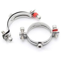 2 Pcs 304 สแตนเลส Embrace Hoop เชื่อม Nut Circular Hose Clamp Suspension ท่อคลิปรัดสำหรับท่อ PPR/PVC/เรือ/รถ-Pujeu