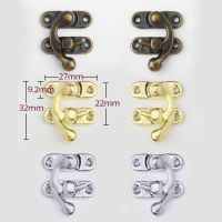 2pcs Small Buckle Lock For Wooden Box Horn Hook Jewelry Case Lock Home Mini Lock Buckle Retro Furniture Hardware Accessories