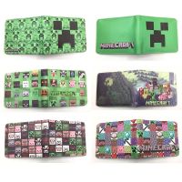 ▪℡ rfx119 Minecraft Cartoon Short Wallet Zipper Card Holder Coin Purse Boys Girls Kids Birthday Gift Toys Women Men Wallet