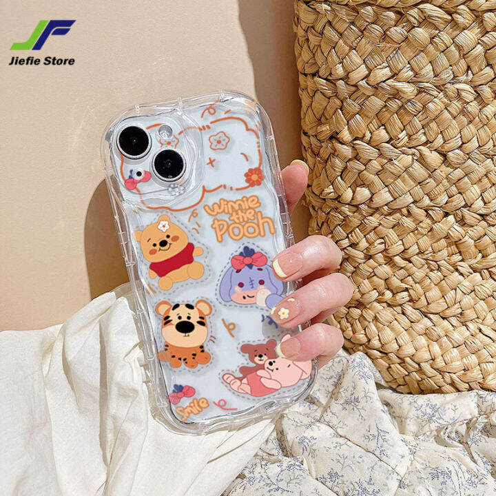 เคสโทรศัพท์มือถือซีรีส์หมีและหมูน่ารักของ-jiefie-สำหรับ-oppo-reno-4-reno-4-pro-reno-5-reno-6-reno-7-reno-8t-a1-pro-reno-5f-a94-a93-reno-4f-ออกแบบคลื่นเคสป้องกันการกระแทกพิเศษ