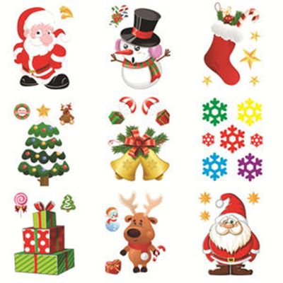 Christmas Removable Window Glass Sticker Christmas Decor for Home Santa Snowman Navidad Natal Noel New Year Kids Gift