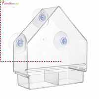 {Questionno} Window Bird Feeder House, Weather Proof, Transparent, Suction Cup Birdhouse