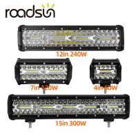 【528 Oiozkhjue ร้อน】♠http://♨Roadsun ไฟ LED ไฟตัดหมอก Led 24V 12V จุดคอมโบสำหรับรถยนต์อุปกรณ์เสริมรถบรรทุก4X4รถแทรกเตอร์เรือรถ ATV 6000K