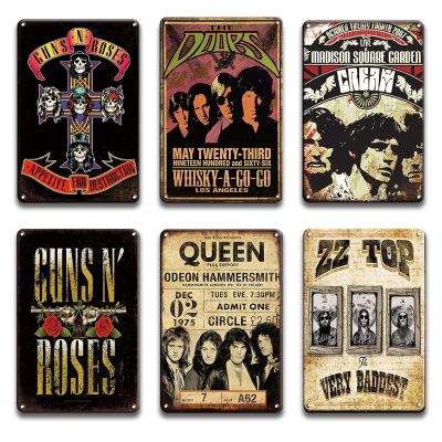 Rock N Roll Metal Poster Tin SIgn Vintage Band Metal Plate Sign Bar Man Cave Decorative Plaque Room Interior Decoration New