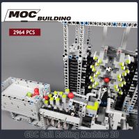 เครื่องหมุนลูกบอล GBC 20 Moc บล็อกตัวต่อมอเตอร์โมเดลสำหรับงานปฏิบัติการด้วยมือของขวัญของเล่นคริสต์มาสปริศนาสร้างสรรค์เทคโนโลยีอิฐ