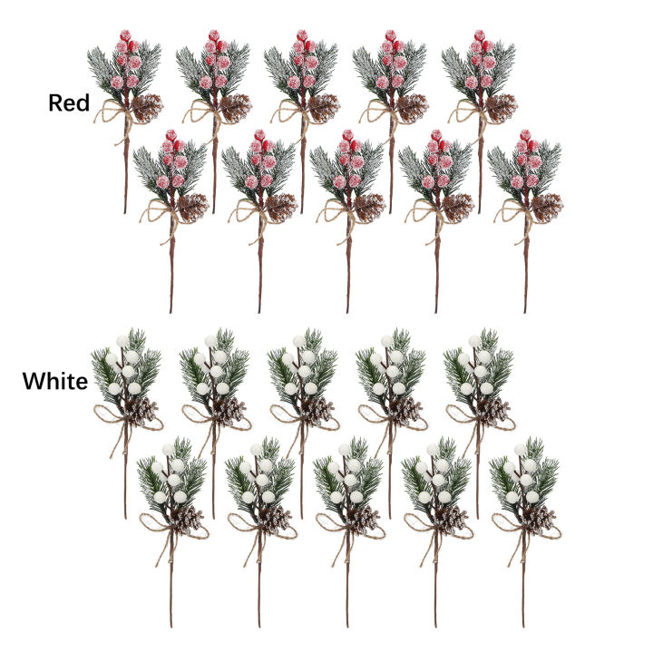 wondering-15เซนติเมตร10ชิ้นคริสต์มาสจำลองเบอร์รี่คริสต์มาสตกแต่งเข็มสนพืชตกแต่งเข็มสนสีแดง-xams-เครื่องประดับสีขาวประดิษฐ์สีแดงผลไม้สาขา
