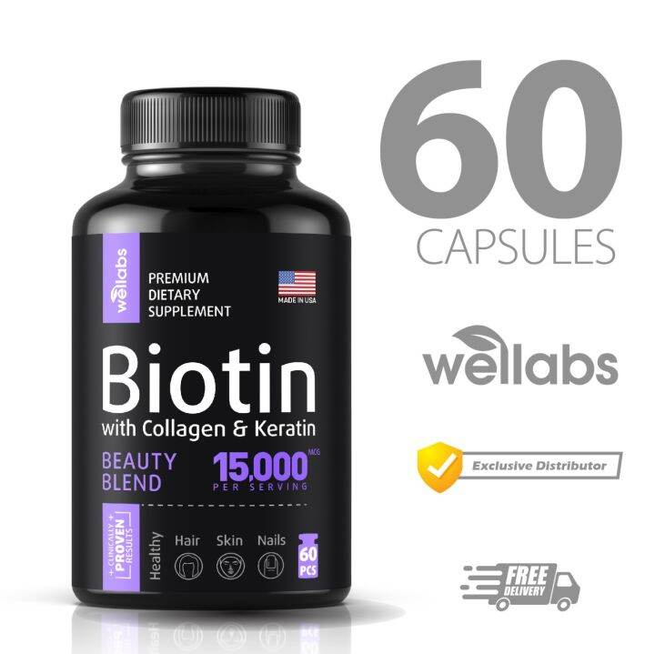 Wellabs Biotin with Collagen & Keratin Lazada PH