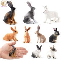 Simulation Animal Model Figurine Cute Standing Squatting Rabbit Action Figure Toy Educational Toys For Children