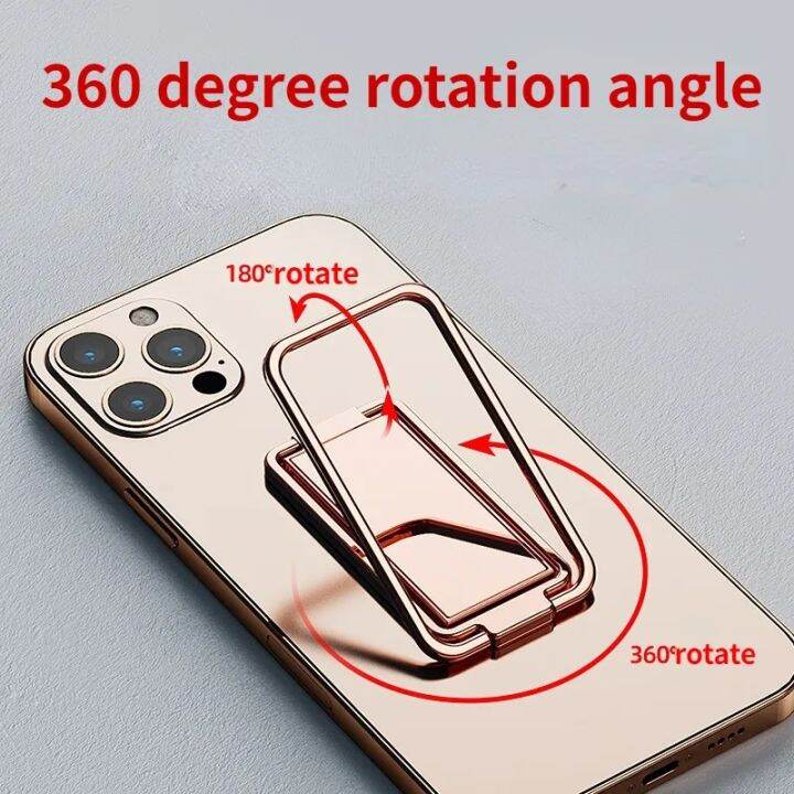 ที่ยึดแบบห่วงสำหรับโทรศัพท์ขาตั้งนิ้วทำจากโลหะมี360หมุนได้สำหรับที่จับยึดรถพับได้ขาตตั้งเดสก์ท็อปบางเฉียบที่ยึดสมาร์ทโฟนพกพาหลายมุม